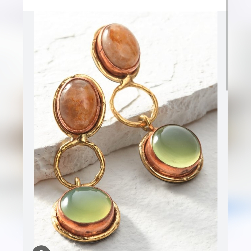 Soft Surroundings Jasper & Onyx Earrings